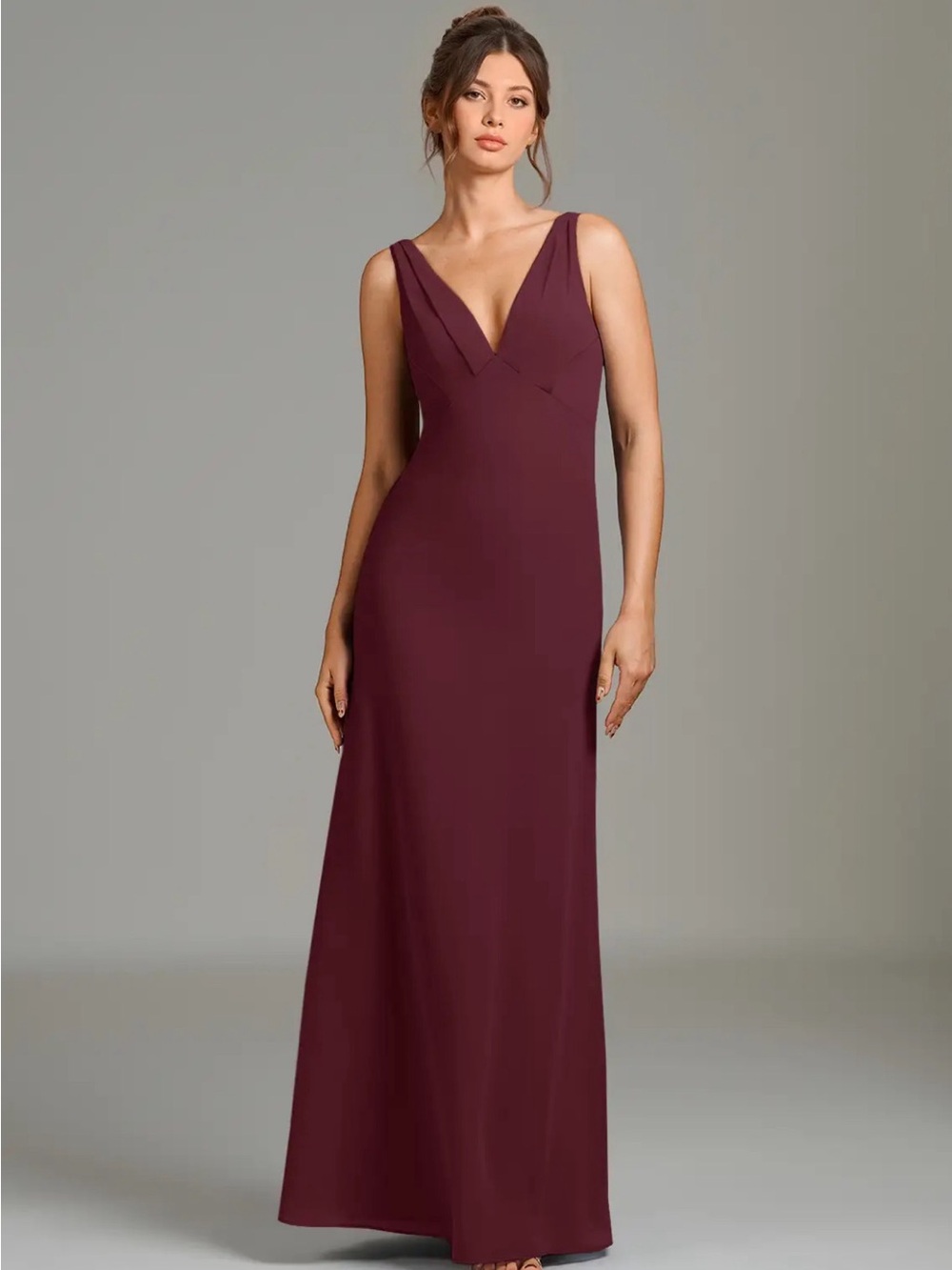 Azazie Leticia dress in Cabernet